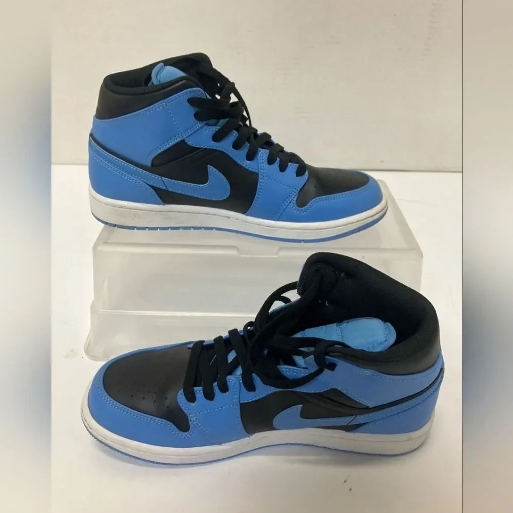 Nike Mens Air Jordan 1 Mid University Blue High Top Sneakers 8